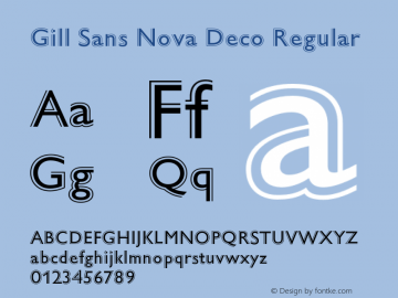 Gill Sans Nova Deco