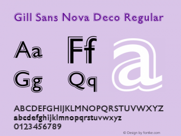 Gill Sans Nova Deco