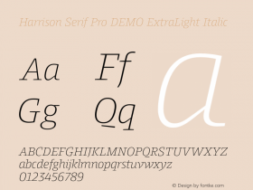 Harrison Serif Pro DEMO