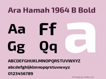 stille menneskemængde Fordampe AraHamah1964B-Bold-Font Family Search-Fontke.com For Mobile