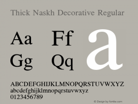 Thick Naskh Decorative