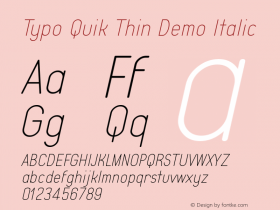 Typo Quik Thin Demo