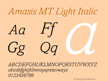 Amasis MT Light