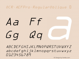 OCR-AEFPro-RegularOblique