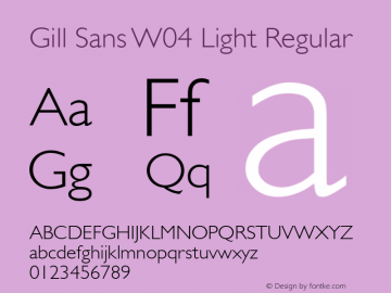 Gill Sans W04 Light