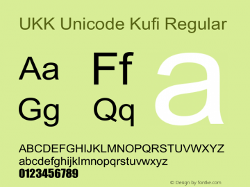 UKK Unicode Kufi