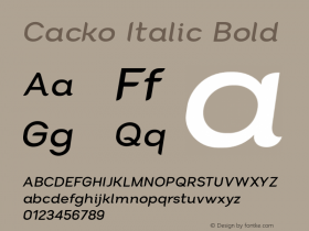 Cacko Italic