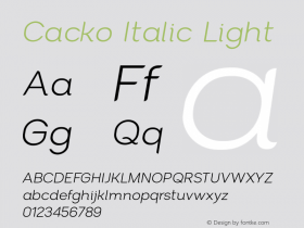 Cacko Italic