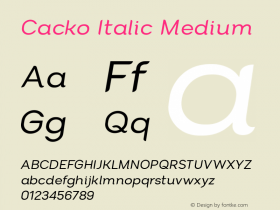 Cacko Italic