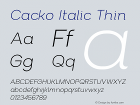 Cacko Italic