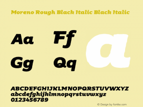 Moreno Rough Black Italic