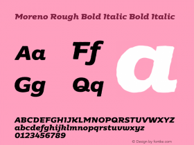 Moreno Rough Bold Italic