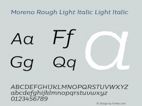 Moreno Rough Light Italic