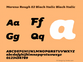 Moreno Rough 02 Black Italic