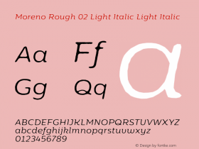 Moreno Rough 02 Light Italic