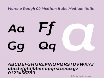 Moreno Rough 02 Medium Italic