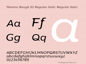 Moreno Rough 02 Regular Italic