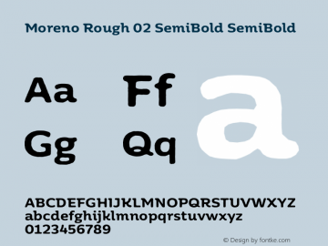 Moreno Rough 02 SemiBold