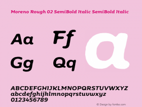 Moreno Rough 02 SemiBold Italic