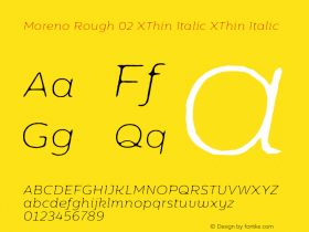 Moreno Rough 02 XThin Italic