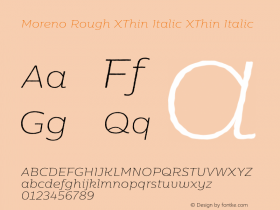 Moreno Rough XThin Italic