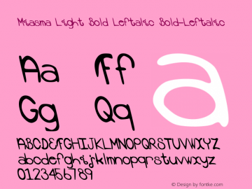 Miasma Light Bold Leftalic