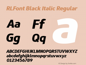 RLFont Black Italic