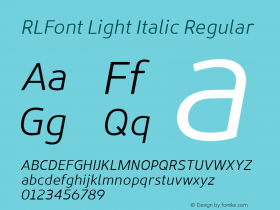 RLFont Light Italic