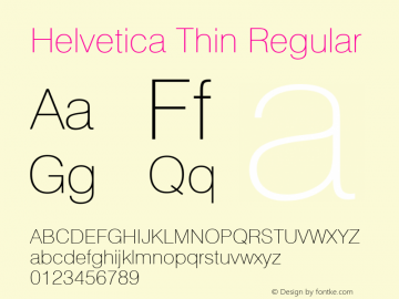 Helvetica Thin