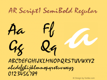 AR Script1 SemiBold