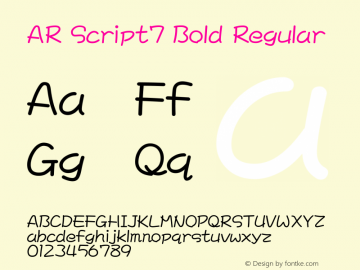 AR Script7 Bold