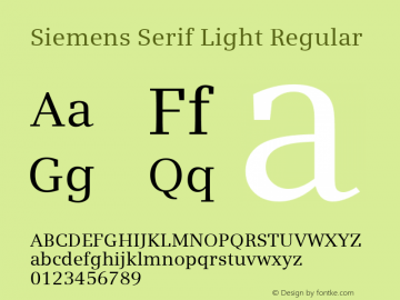 Siemens Serif Light