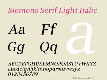 Siemens Serif Light