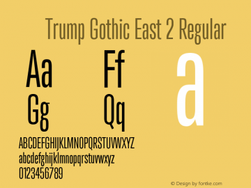 服务器字体 Trump Gothic East 2
