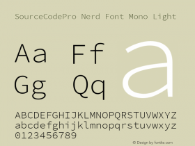 SourceCodePro Nerd Font Mono