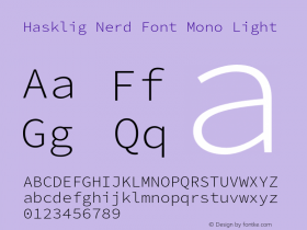 Hasklig Nerd Font Mono