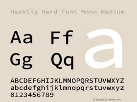 Hasklig Nerd Font Mono