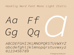 Hasklig Nerd Font Mono