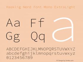 Hasklig Nerd Font Mono