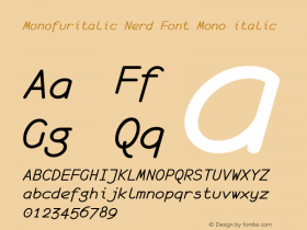 Monofuritalic Nerd Font Mono