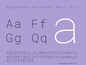 RobotoMono Nerd Font Mono