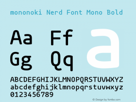mononoki Nerd Font Mono
