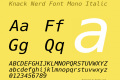 Knack Nerd Font Mono