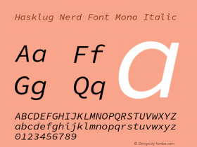 Hasklug Nerd Font Mono