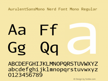 AurulentSansMono Nerd Font Mono