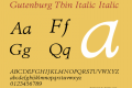 Gutenburg Thin Italic