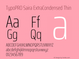 TypoPRO Saira ExtraCondensed