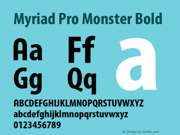 Myriad Pro Monster