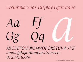 Columbia Sans Display