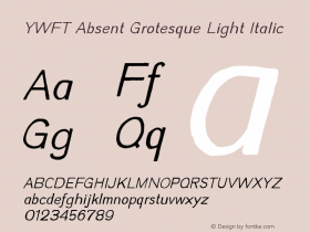 YWFT Absent Grotesque